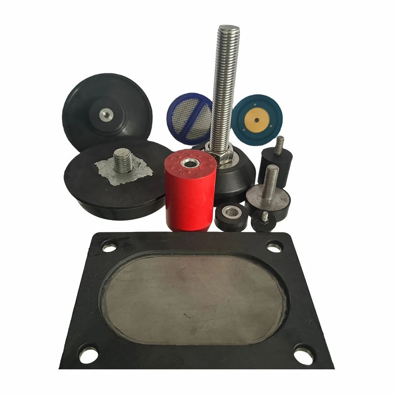 Productos adheridos de caucho y metal